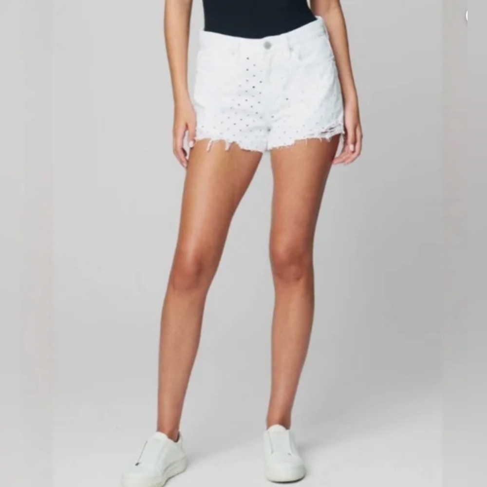 Blank NYC tithe Burrow High Rise Eyelet Short
